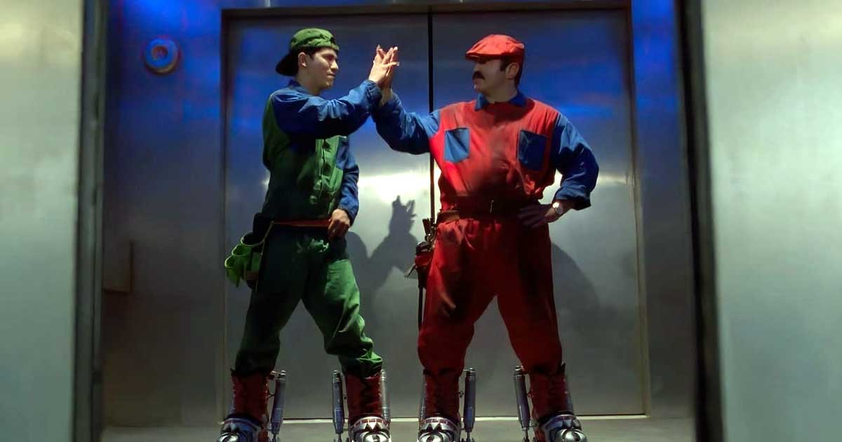 John Leguizamo and Bob Hoskins in Super Mario Bros.