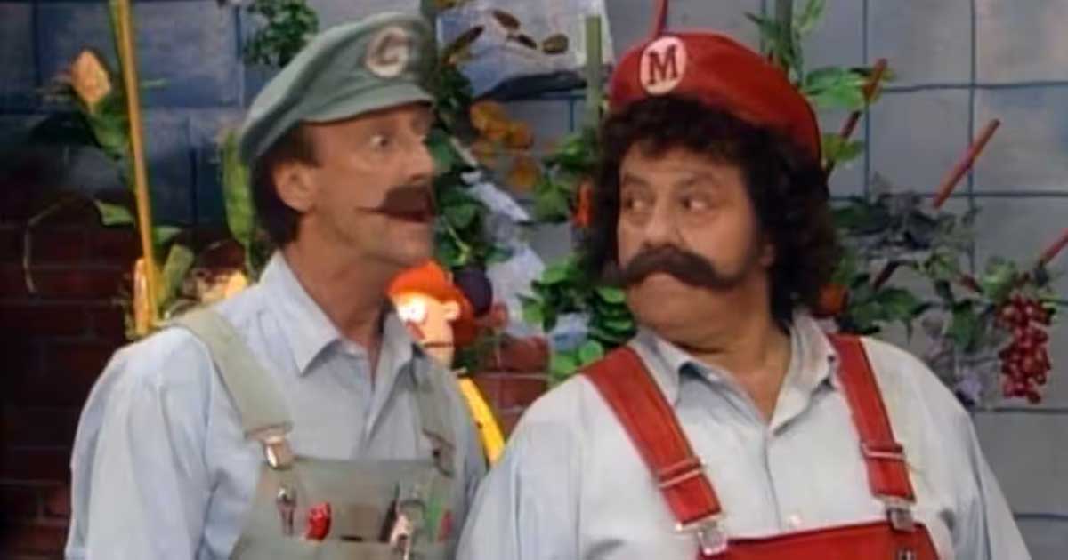Danny Wells and Captain Lou Albano in Super Mario Brothers Super Show